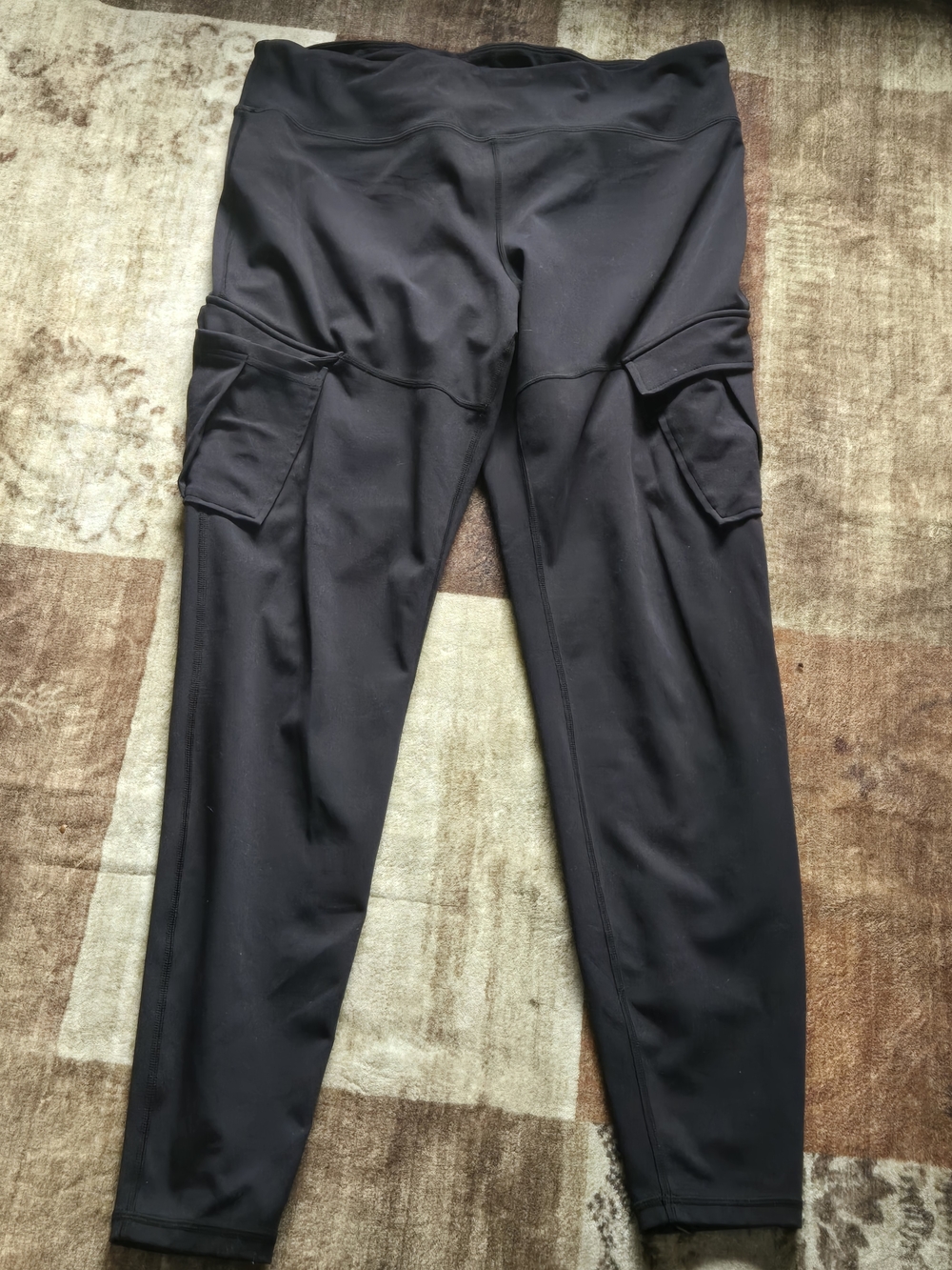 Lot Of 4 HALARA Black X 2 Olive Green And Navy Blue High-Waist Cargo Leggings